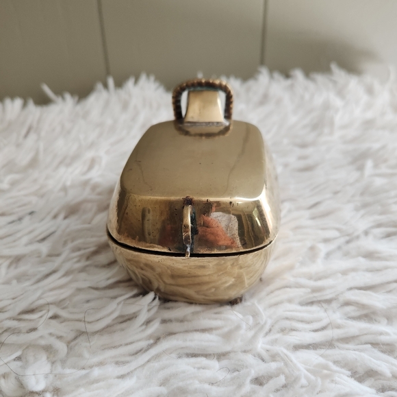 Vintage Brass Ram Goat Trinket Box - Made in India, Zodiac Aries - Picture 7 of 10